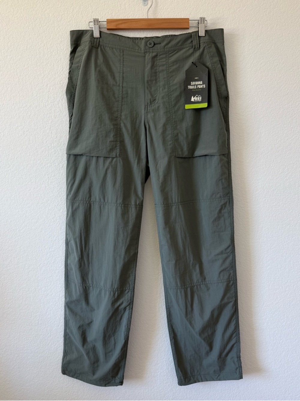 NWT Men’s REI Sahara Trails Pants Sage Grey Size 36L x 32W Hiking Pants
